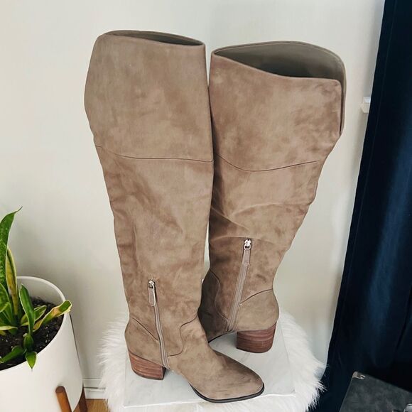 BP Luke Over The‎ Knee Suede Boot, Olive Green, Zip Close, Size 9.5, NWOT - Picture 4 of 11